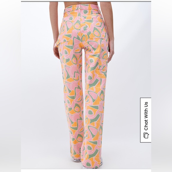 PacSun Geometric Print Boyfriend Carpenter Pants - Picture 2 of 6